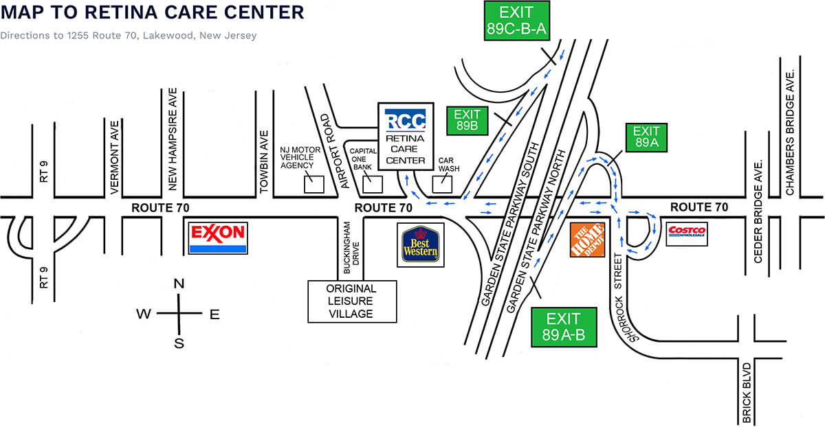 Map To Retina Care Center